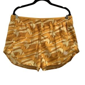 Nike Women's Yellow Patterned Running Shorts Size XL, NWT